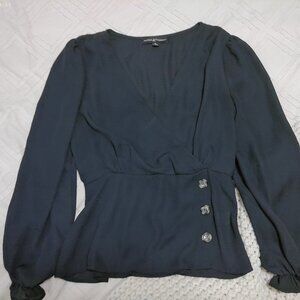 Black Peplum Blouse